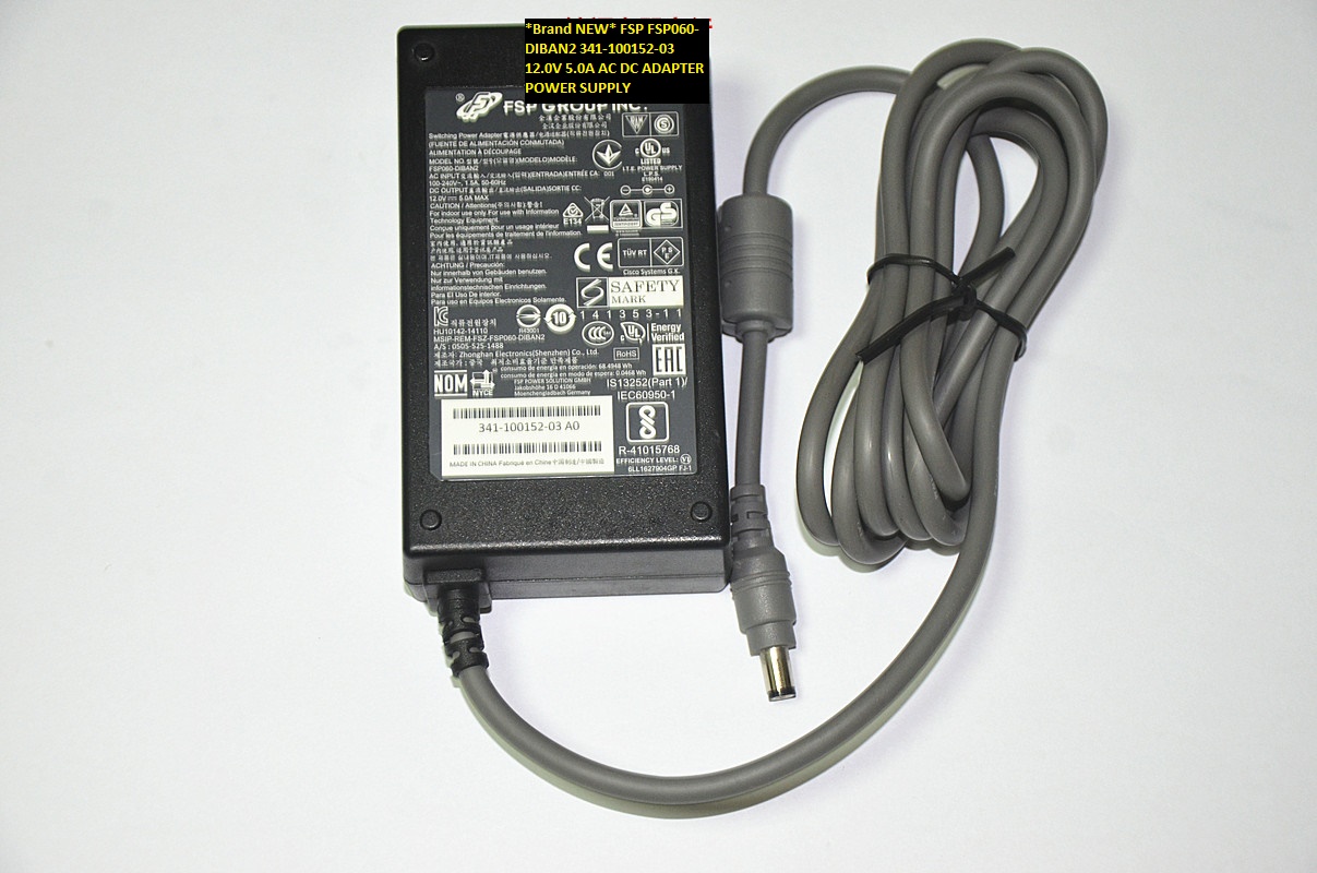 *Brand NEW* FSP060-DIBAN2 12.0V 5.0A AC DC ADAPTER FSP 341-100152-03 POWER SUPPLY